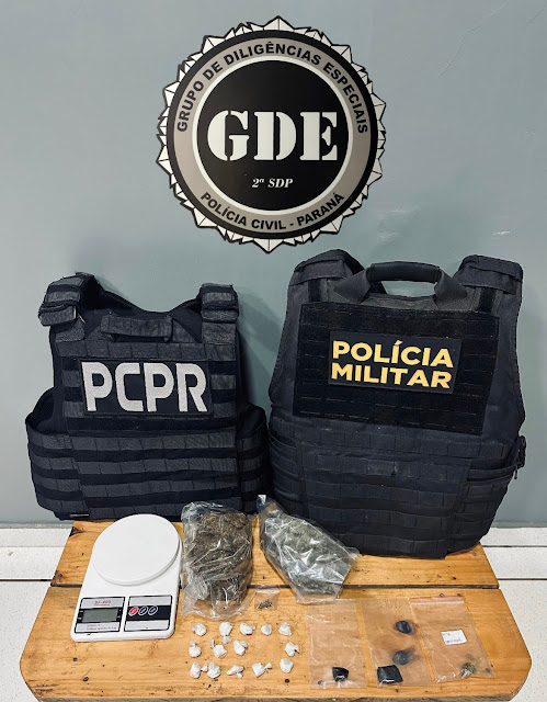DROGAS-Laranjeiras Forças policiais apresentam resposta a sociedade no combate ao trafico de drogas em Laranjeiras do Sul.